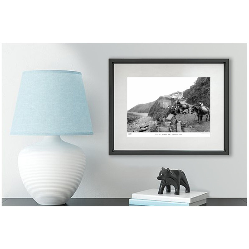 Buck's Mills, The Cliffs 1906 - Single Picture Frame Print, 60cm H x 80cm W x 2.3cm D