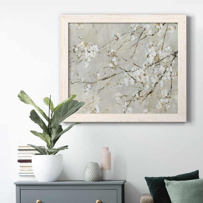 Blossom Confetti - peinture sur toile encadrée, Blanc, H 24 po x l 18 po x P 1,5 po