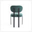 Ensemble de 2 chaises de salle à manger modernes rembourrées avec pieds en métal noir Boucle-1144500065