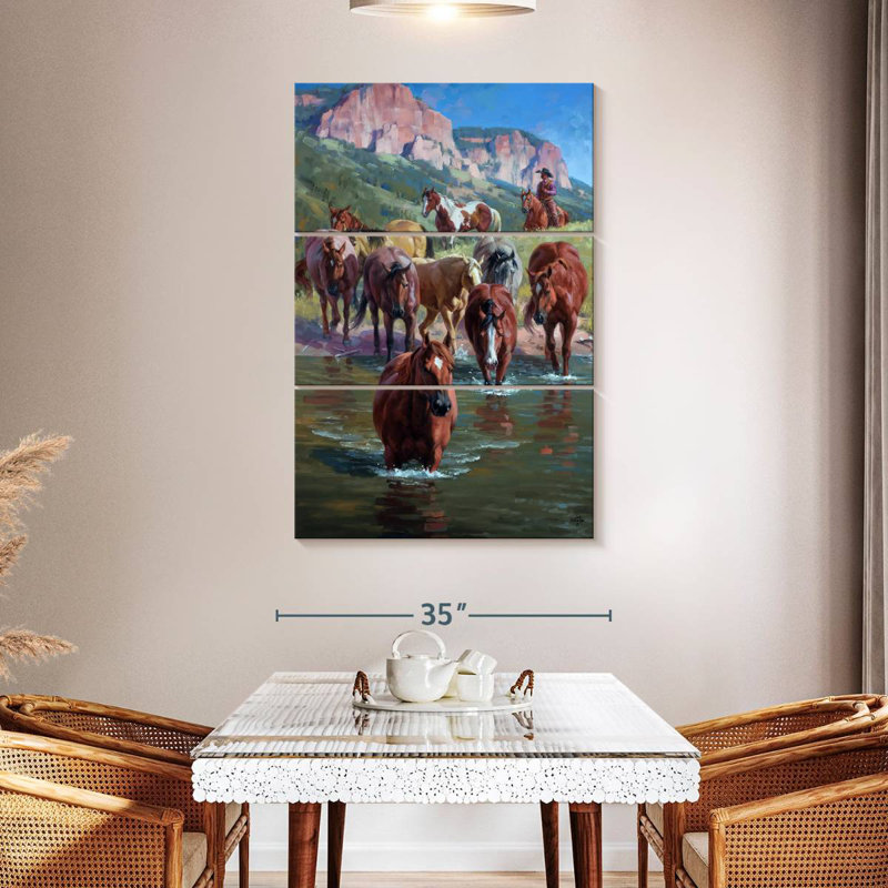 Brampt The Crossing Herd, 50" H x 32" W