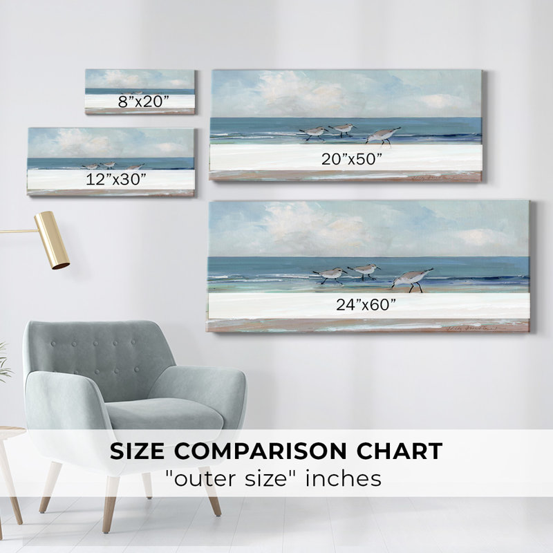 «Shore Cherchant I» sur toile, H 12 po x l 30 po x P 1,5 po