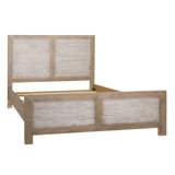 Roux Reclaimed Pine Panel Bed, Light Natural and Grey Wash