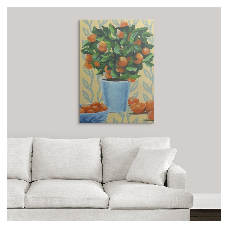 Opulent Citrus " Opulent Citrus II " by Grace Popp, 36" H x 26" W x 1.5" D, Canvas