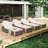 Outdoor  Acacia Wood Patio Adjustable Lounge Chair Set Of 4-910197833