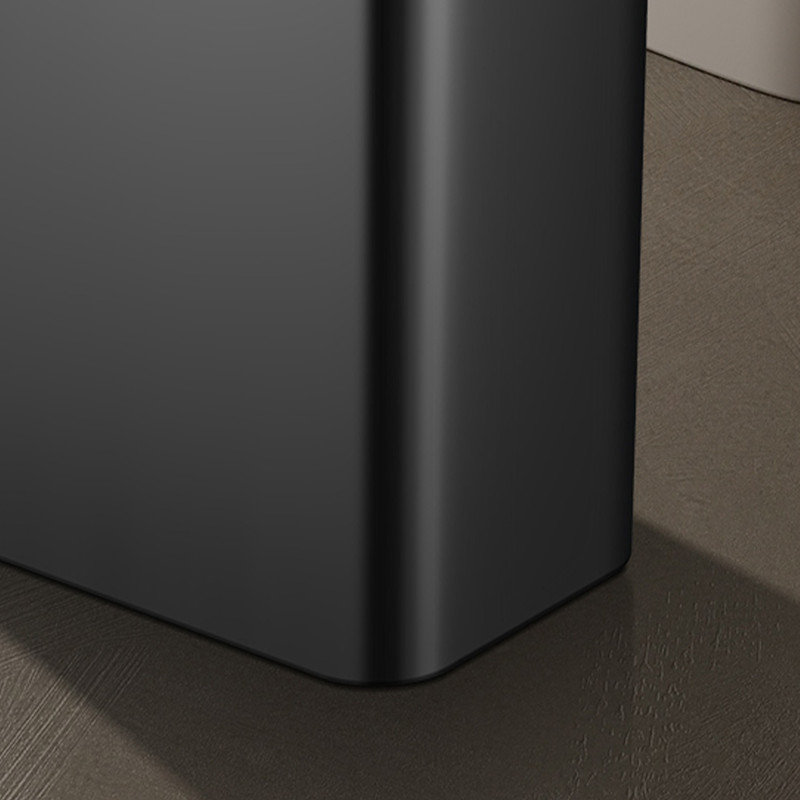 Compact Black Stainless Steel 2.1 Gallon Trash Can