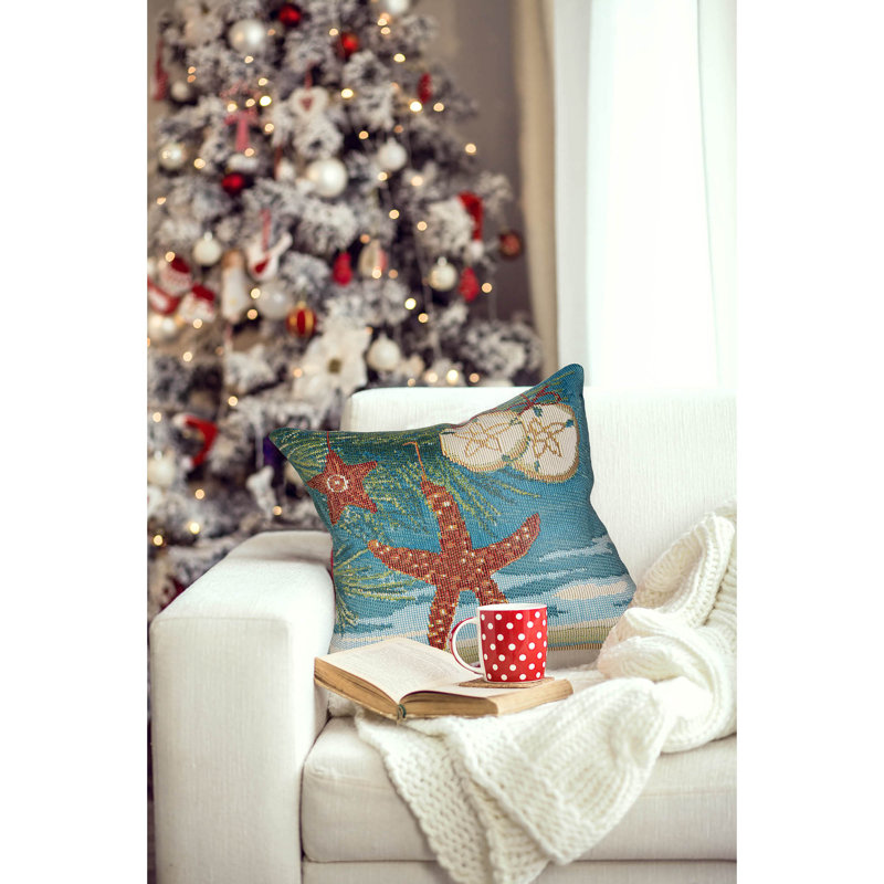 Marina Holiday Throw Pillow, Ocean