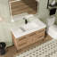 Meuble-lavabo simple autoportant 48 po avec plateau en résine et portes et tiroirs à fermeture en douceur Nyrith-1141763562
