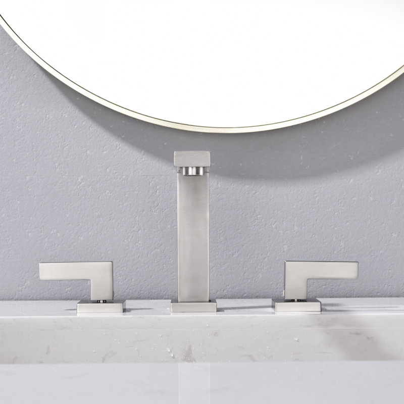 Widespread 2-handle Bathroom Faucet, Brushed Nickel