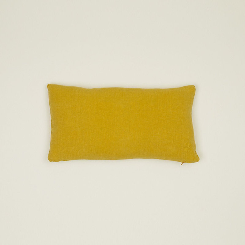 Simple Linen Pillow Cover & Insert, Square 22", Mustard