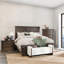 Adelaide Three-Drawer Mango Wood Nightstand In Cocoa Brown