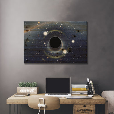 «Black Hole MAXI Absorbing a Star» (XMM-Newton Space Telescope) - impression sur bois sans cadre
