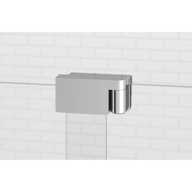 Cantour 76 in. H Pivot Frameless Shower Door with Clear Glass, Clear, Oil Rubbed Bronze