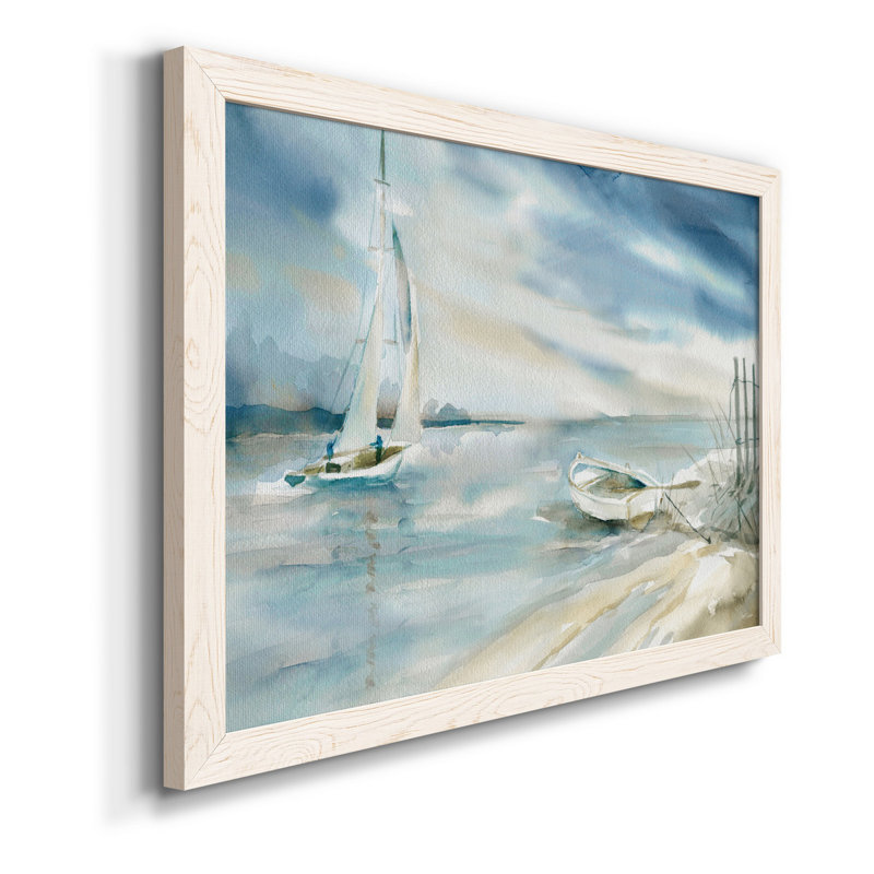 Voile subtile - Peinture sur toile encadrée, Blanc, H 20 po x l 17 po x P 1,5 po