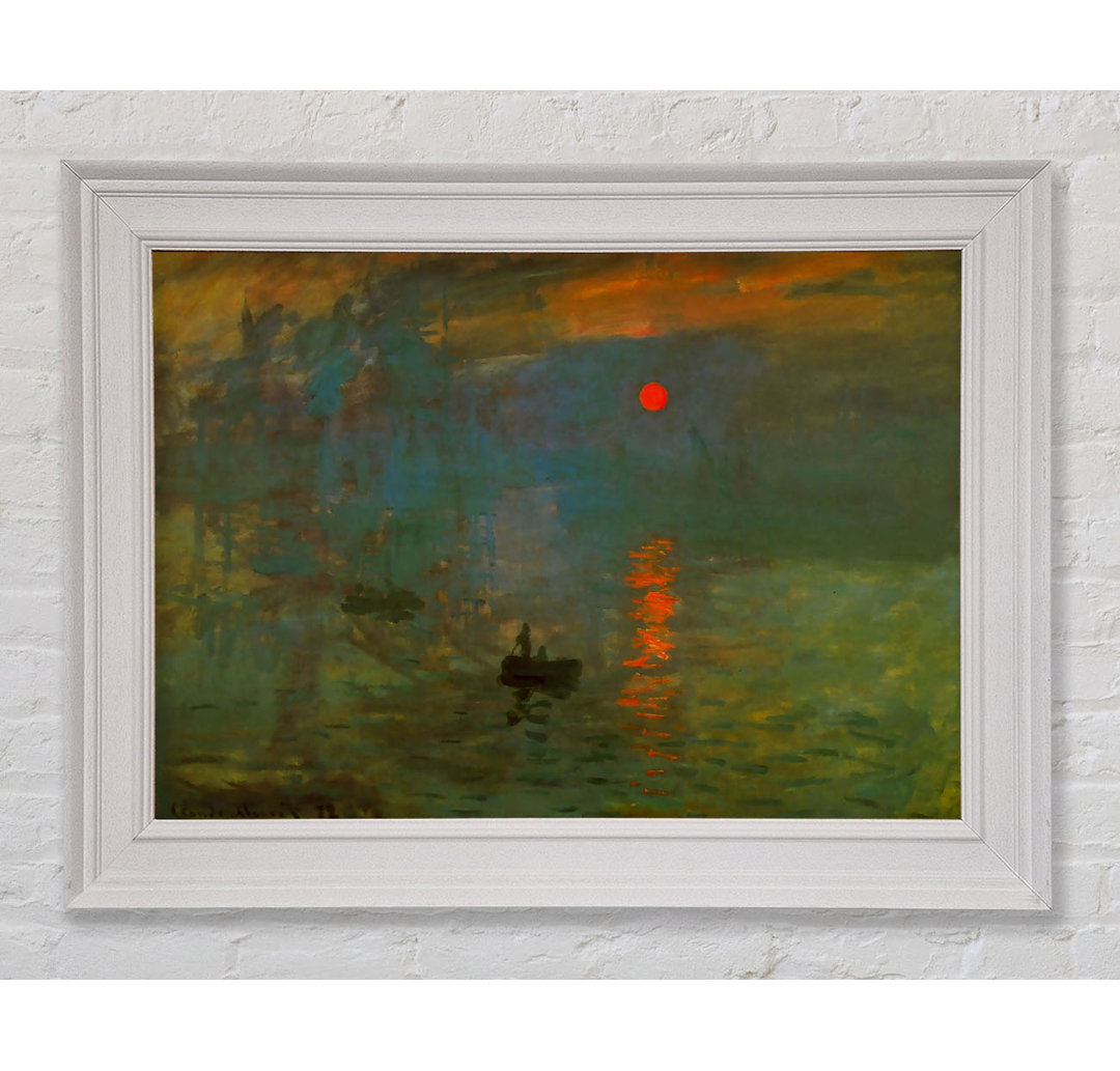 Gerahmtes Wandbild Sonnenaufgang von Claude Monet