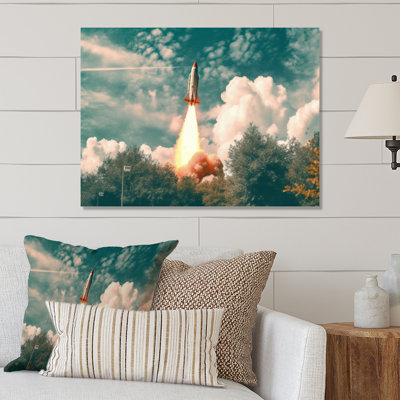 Spaceship Rocket in Florida I - Modern Metal Wall Decor