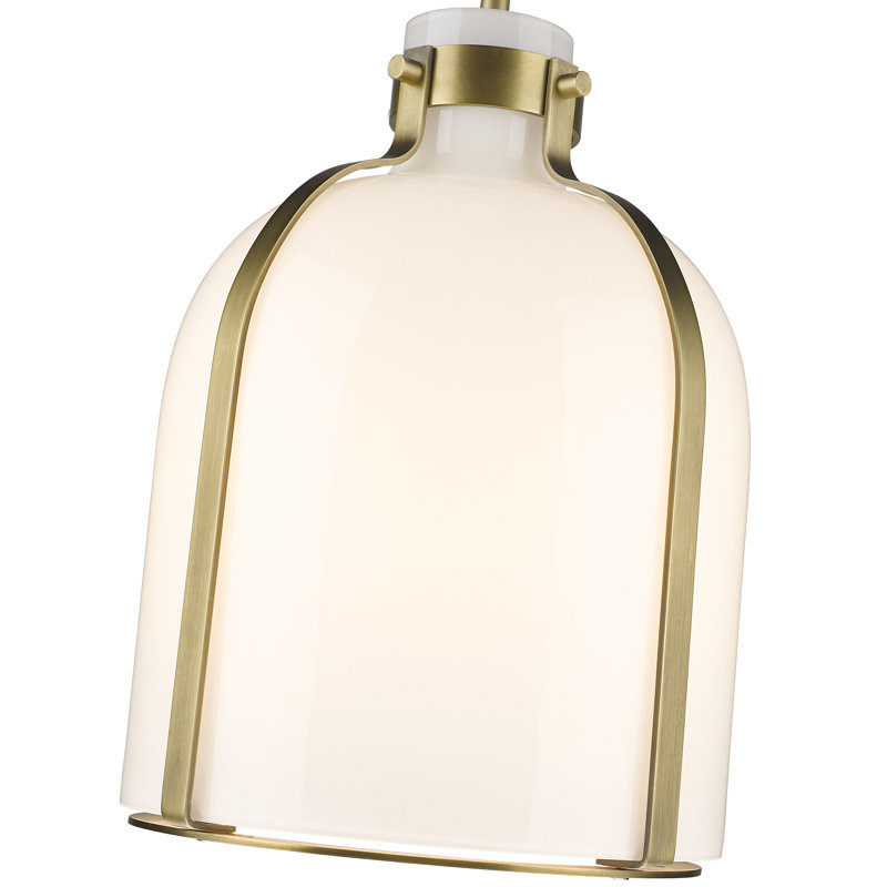 Walpole 1 - Light Candle Style Pendant, 13.5" H x 9.75" W x 9.75" D, Rubbed Brass