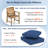 23 In. X 24 In. 3-Piece Outdoor Patio Replacement Cushion Outdoor Lounge Chair Cushion-1140088971