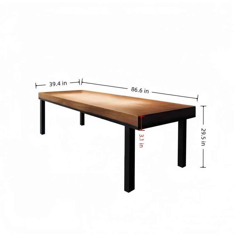 Rectangular Solid Wood Dining Table