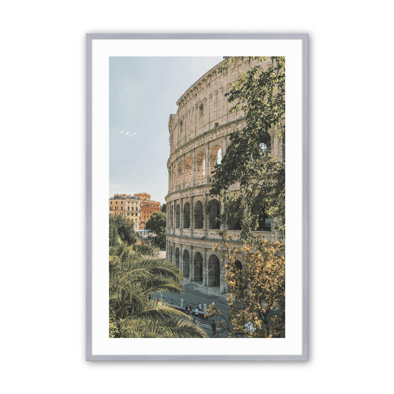 Roman Glory Print, 37.25" H x 25.25" W x 1.25" D, Polished Chrome Single Picture Framed