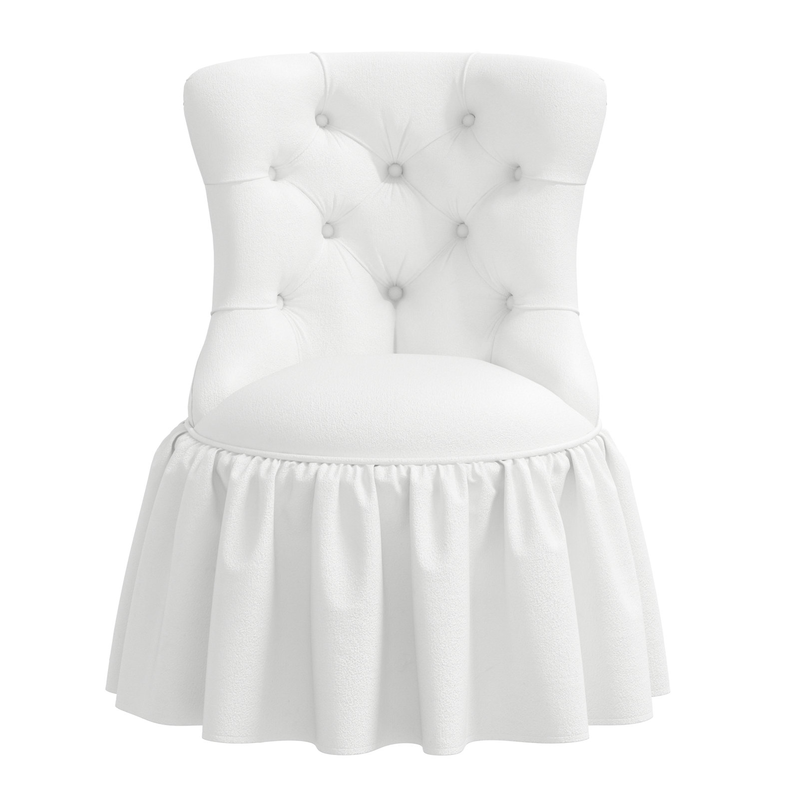 Minnie Side Chair, Classic White Velvet