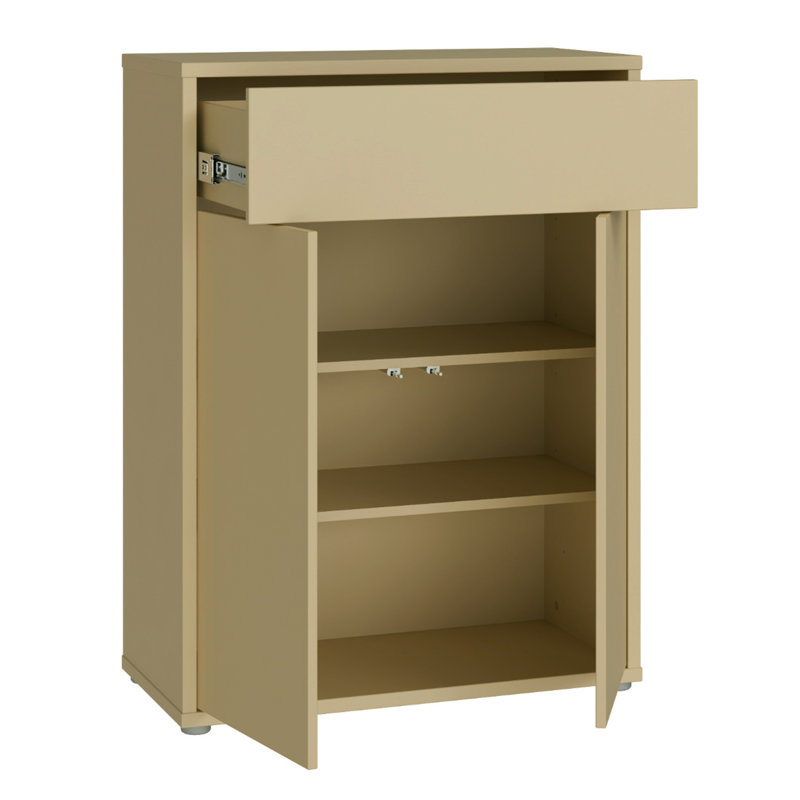 Rylon Shoe Storage Cabinet, Yellow