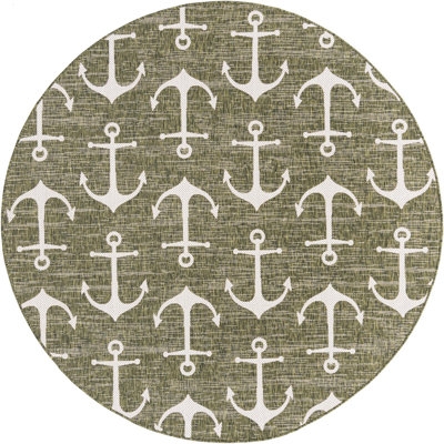 Outdoor Ayton Area Rug Green Color