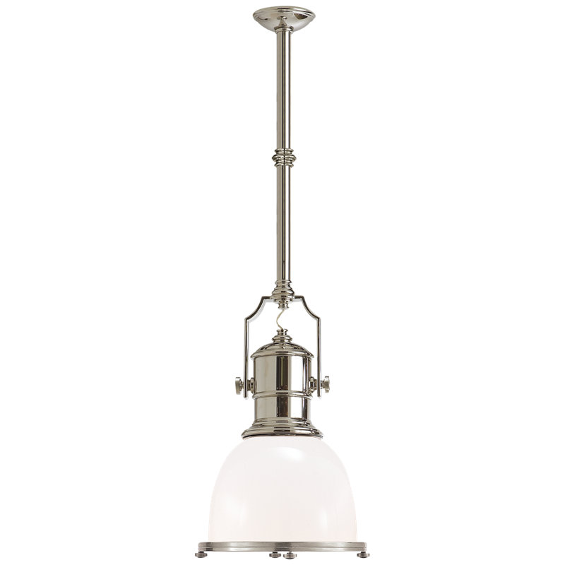 Chapman & Myers Country Industrial Small Pendant, Polished Nickel