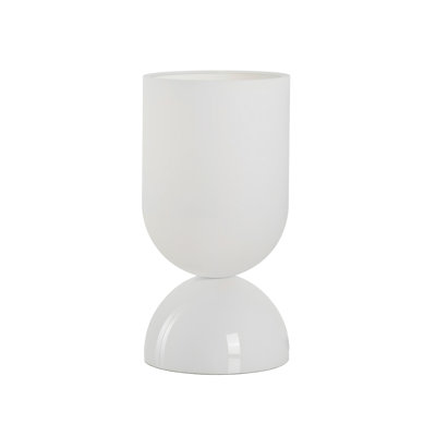 Lampe de table moderne en verre 9 po avec base E12 et interrupteur marche / arrêt en ligne - Éclairage d'appoint compact pour la chambre à coucher ou le salon