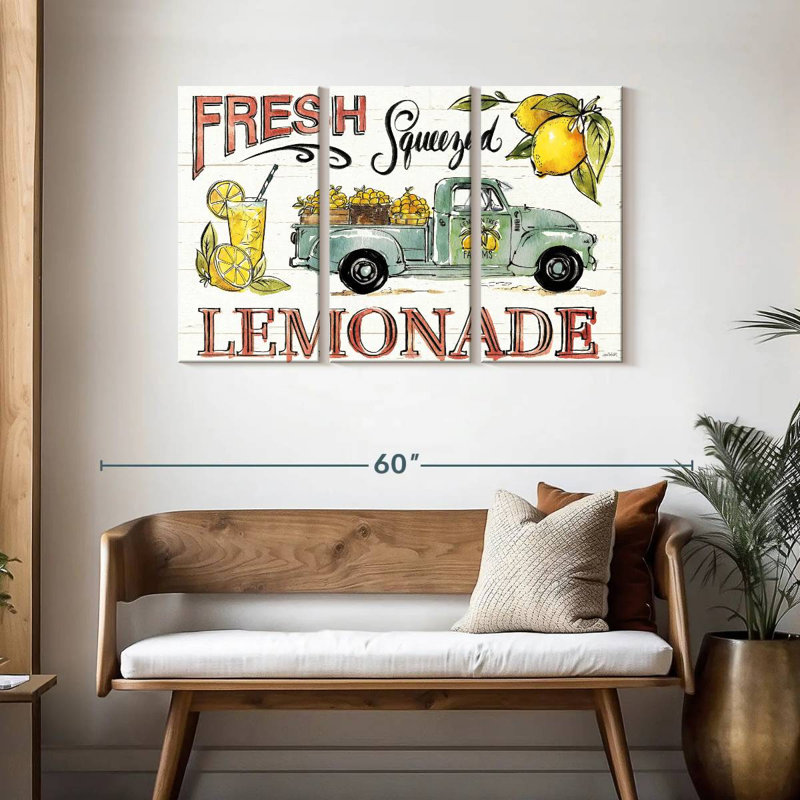 Plaque murale «Lemonade Stand I», H 28 po x l 45 po