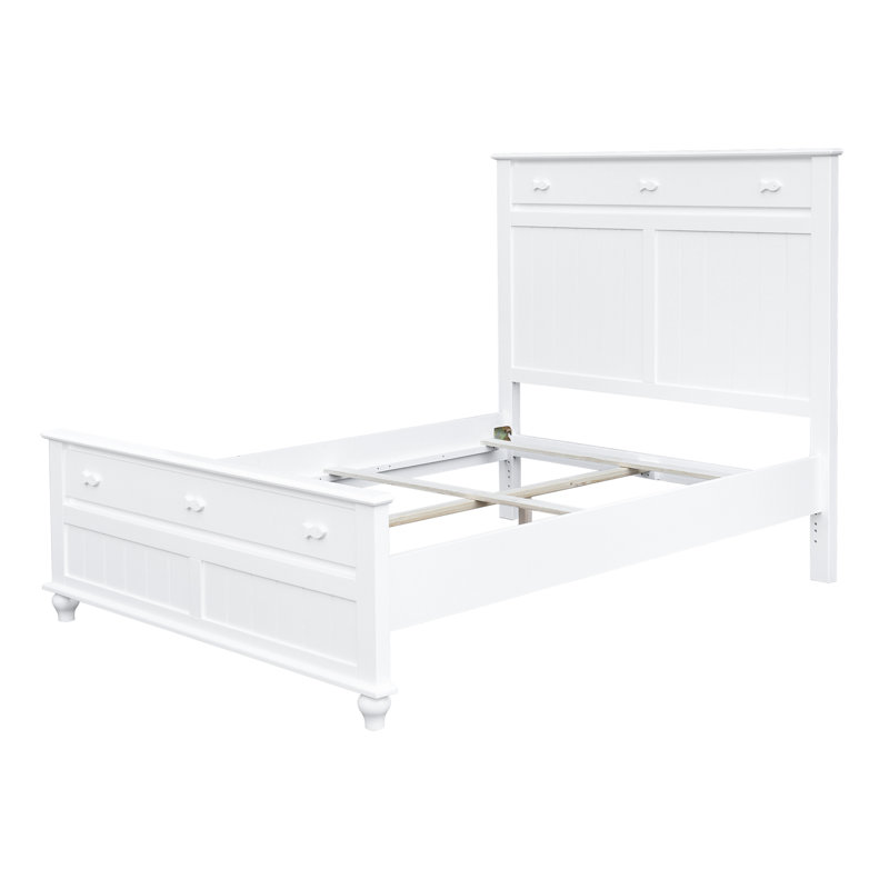 Remer Fishtails Remer Panel Bed, White, Full
