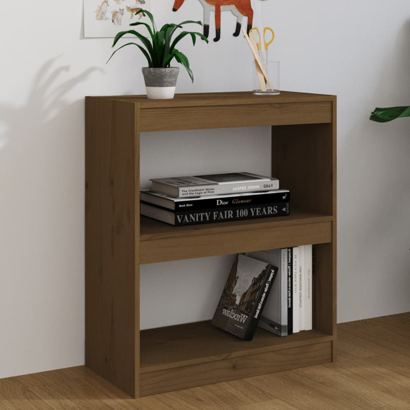 Book Cabinet/Room Divider, (2 Shelves) 72cmH x 60cmW x 30cmD, Grey Sonoma