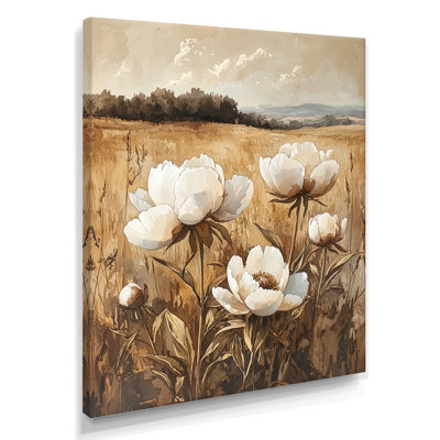 Décoration murale pivoines le long de la campagne III - pivoines