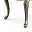 Table de bout Miz, 28 po, pieds cabriole sculptés, argent champagne