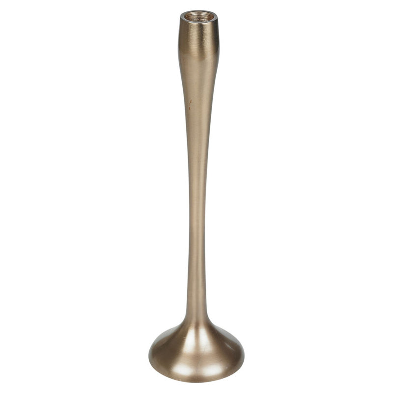2 Piece Metal Tabletop Candelabra Set, 12.21cm H x 3.54cm W x 3.54cm D, Gold
