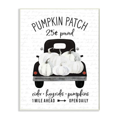 «Pumpkin Patch Farm Truck» par lettré et doublé - impression d'art graphique