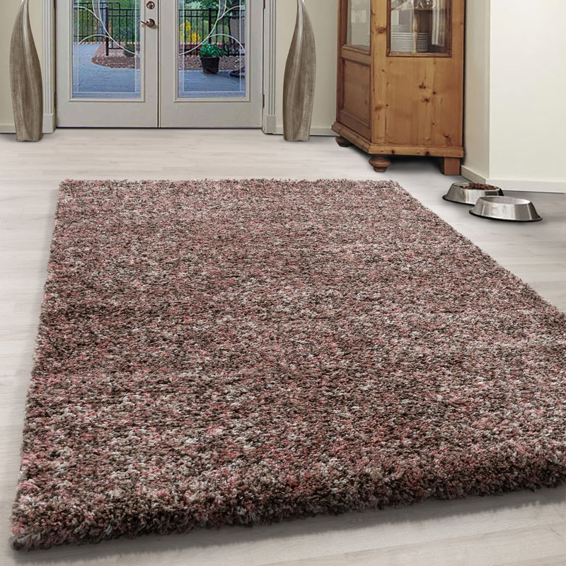 Hearn Shaggy Pink Rug, Rectangle 160 x 230cm