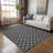 Premium Machine Washable Uran AMF140 Black Rug-449388089