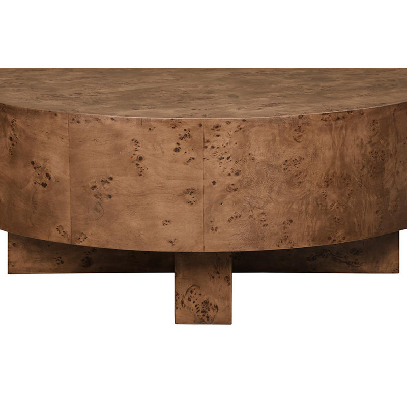 Oslo Solid Wood Coffee Table, Dark Burl Wood