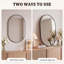 Miroir mural ovale en aluminium, miroir de salle de bain moderne en forme de pilule, miroir de salle de bain minimaliste-1897110112-1897110113