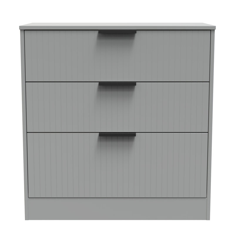 Berklie 77cm W 3 - Drawer Chest of Drawers, Dusk Grey