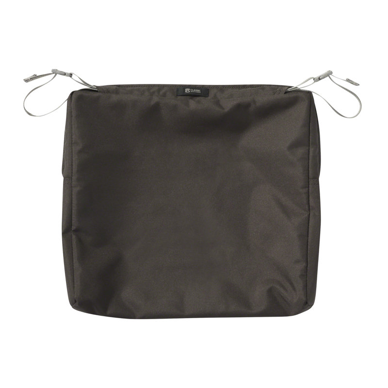 Jaylon Outdoor Dining Chair Cushion Cover, 17" W x 15" D, Espresso