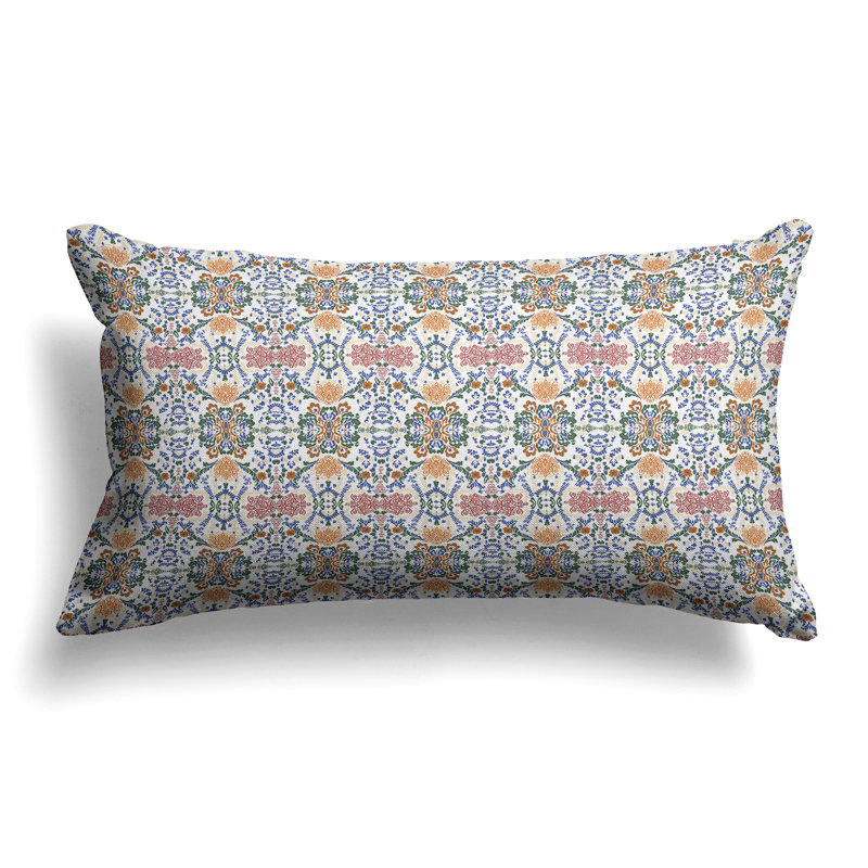 Coussin Shalimar, Bleu/jaune