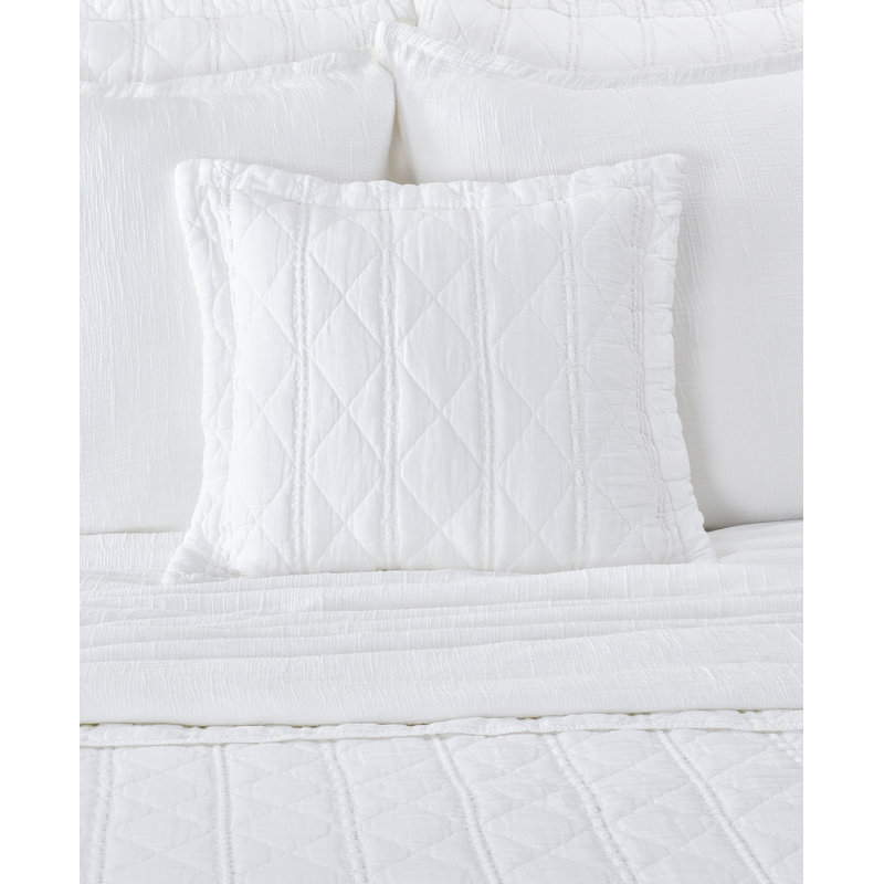 Garrow 20" x 20" Pillow Cover, White