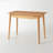 39"W MCM Solid Oak Writing Desk Tapered Angled Legs With Drawer -155668728-165583077