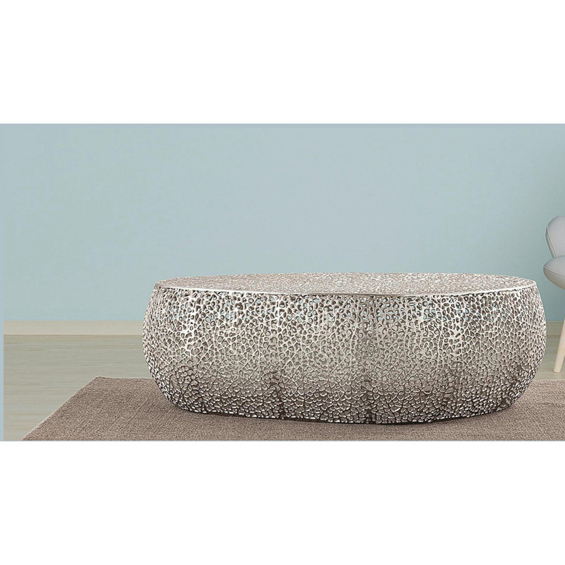 Table basse ovale argent, Argent argent