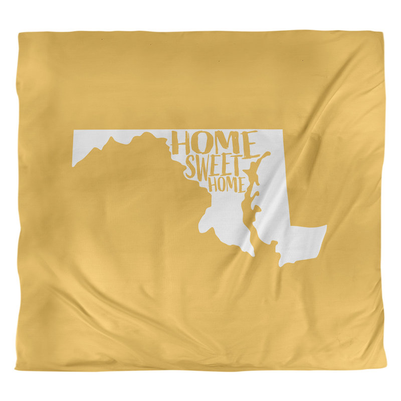 Housse de couette simple pour la maison Maryland, Microfibre, Housse de couette pour très grand lit, Jaune