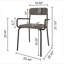 Fauteuil de salle à manger rembourré en cuir noir et pourquoi Vegan Modern-116788867