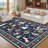 Area Rugs Modern Non-Slip Washable Rug Mark Resistant,Floral Farmhouse Carpet,Non-Shedding for Living Room Bedroom-902021334-902021335