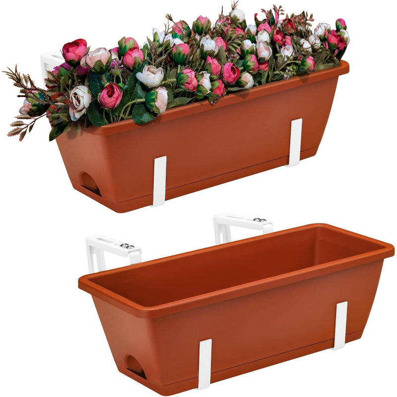 Support de balustrade en métal, 2, Blanc/rouge