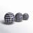 Blue Plaid Ceramic Decorative Orbs Set - 6" x 6" x 6"
